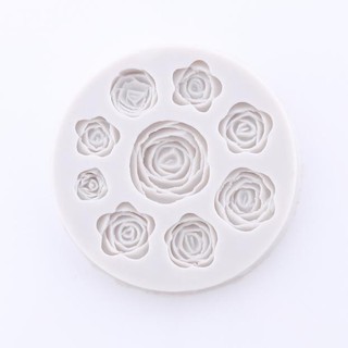 Khuôn silicon hình hoa hồng 3D làm bánh trung thu hiện đại