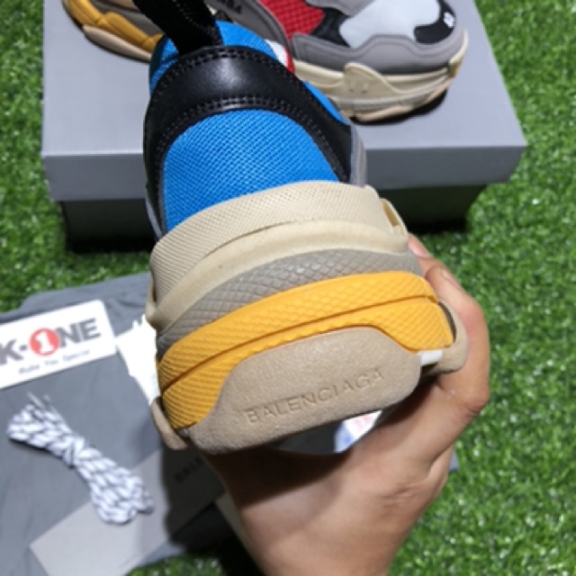[FreeShip+Sỉ+CTV] Giày Sneaker phân 6 tầng Xanh Đỏ, full box + bill+ phụ kiện + tặng dây dự phòng 50K