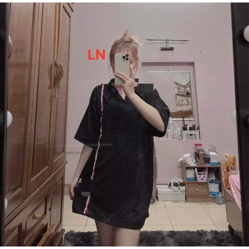 áo polo viền dọc áo