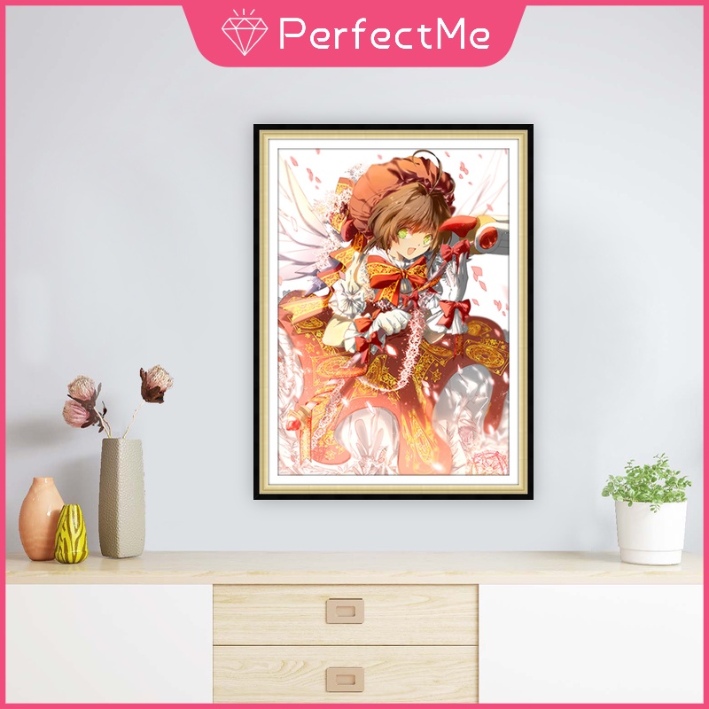 Bộ Tranh Đính Đá 5D Tự Làm 30x40cm Hình Nhân Vật Phim Hoạt Hình Sakura Trang Trí Nhà Cửa