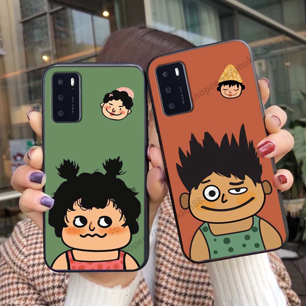 Ốp lưng Oppo A16 ốp điện thoại LineBear, bé tóc xù, hoa siêu đẹp