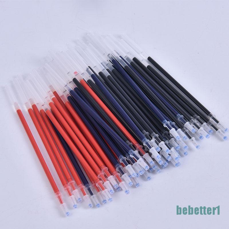Set 10 ruột bút mực gel 0.5mm màu đen/xanh duong/đỏ cho trường học và văn phòng