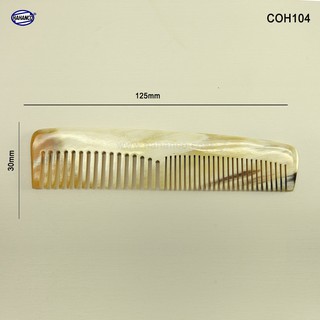 Lược sừng xuất Nhật - COH104 (Size: M - 12,5cm) Lược bằng đầu - Horn Comb of HAHANCO -  Chăm sóc tóc