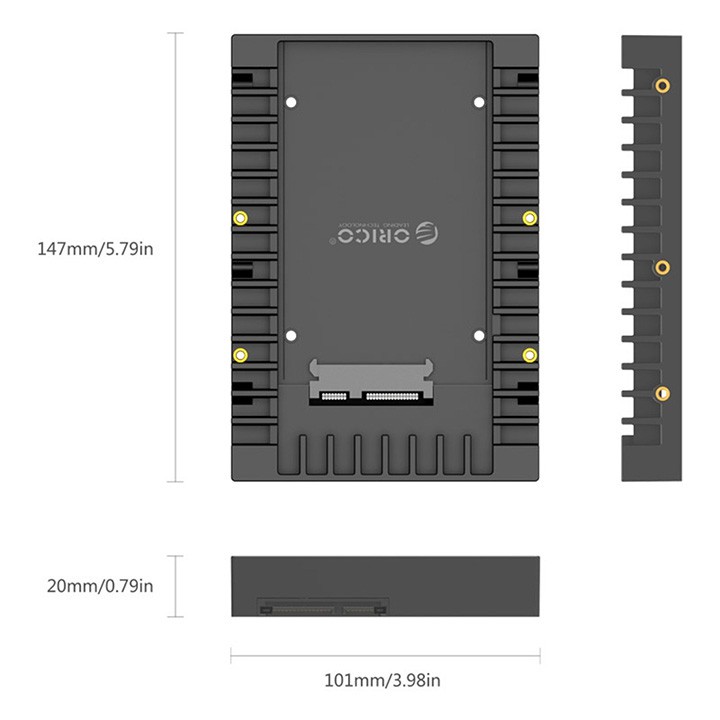 Khay gắn SSD cho máy tính bàn Orico 1125SS chuyển đổi 2.5 inch sang 3.5 inch MA09