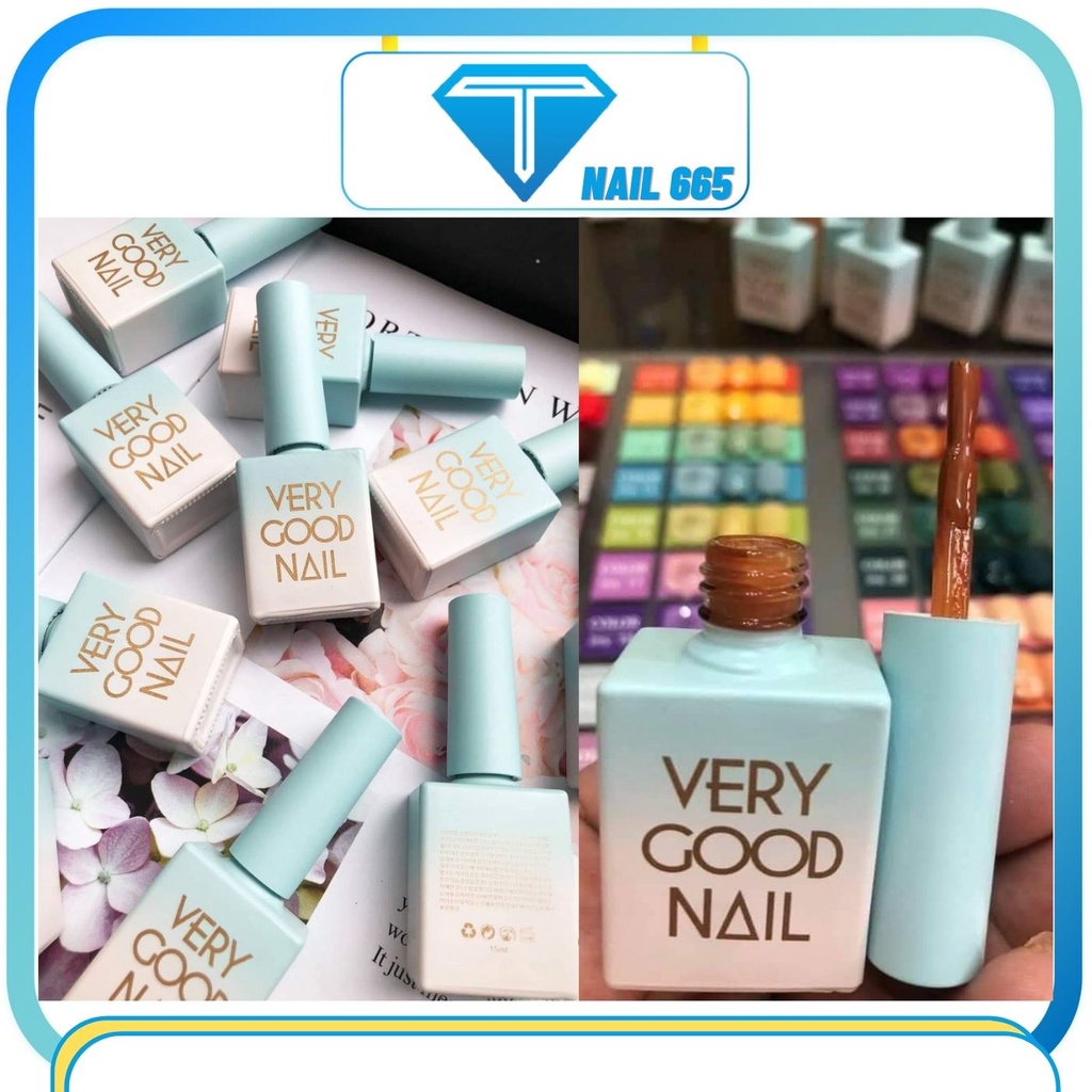[ TẶNG DŨA MÓNG ] Sơn gel very good nail nước sơn móng tay gel Hàn Quốc chính hãng Sét 44 màu , Tặng bảng màu , Base top