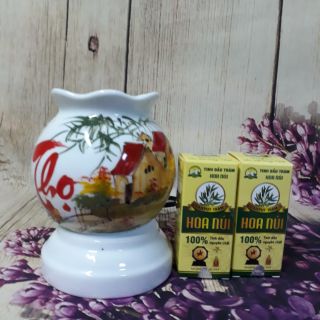 COMBO 2 TINH DẦU TRÀM HOA NÚI TẶNG ĐÈN XÔNG  TINH DẦU GỐM SỨ BÁT TRÀNG HOẶC ĐÈN THỦY TINH