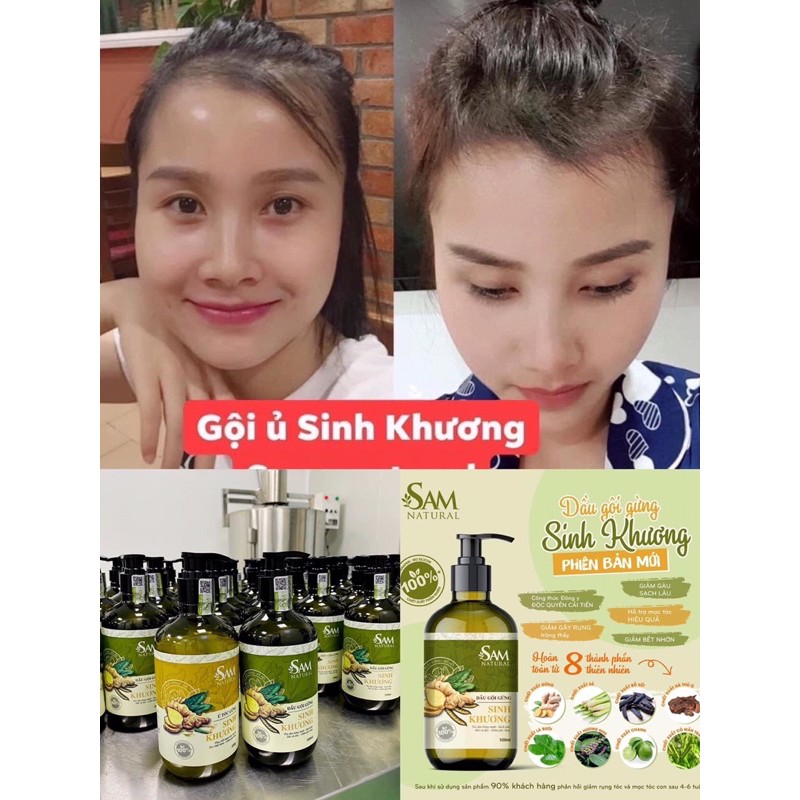 Kem Ủ Tóc Sinh Khương Sam Natural Phục Hồi Tóc Hư Tổn 500ML (Kèm Qùa Tặng) | BigBuy360 - bigbuy360.vn