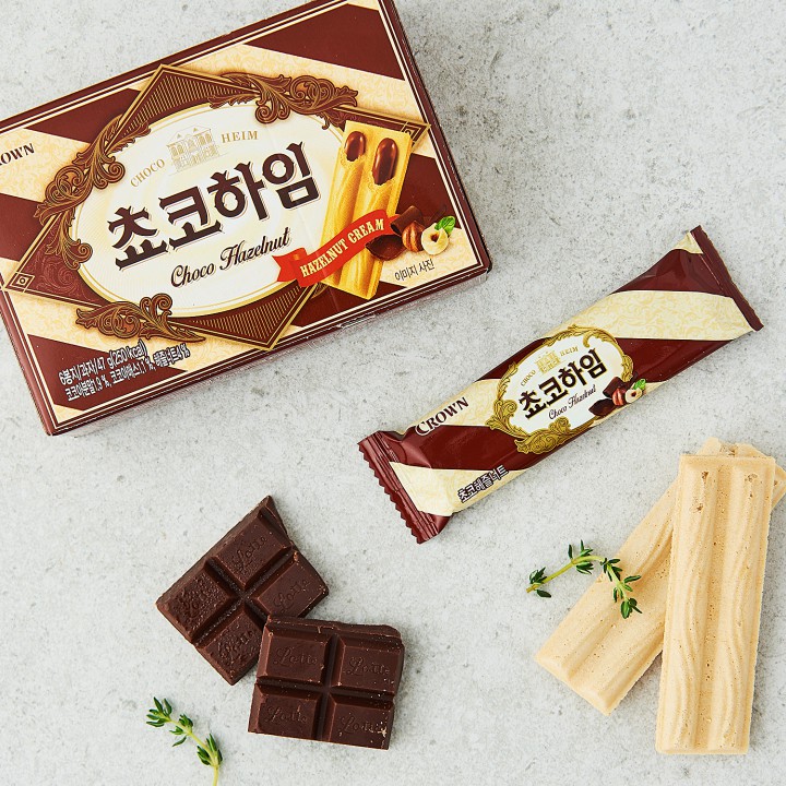 CROWN] BÁNH XỐP KẸP SOCOLA CHOCO HEIM 142G - [크라운] 쵸코하임 142G | Shopee Việt  Nam