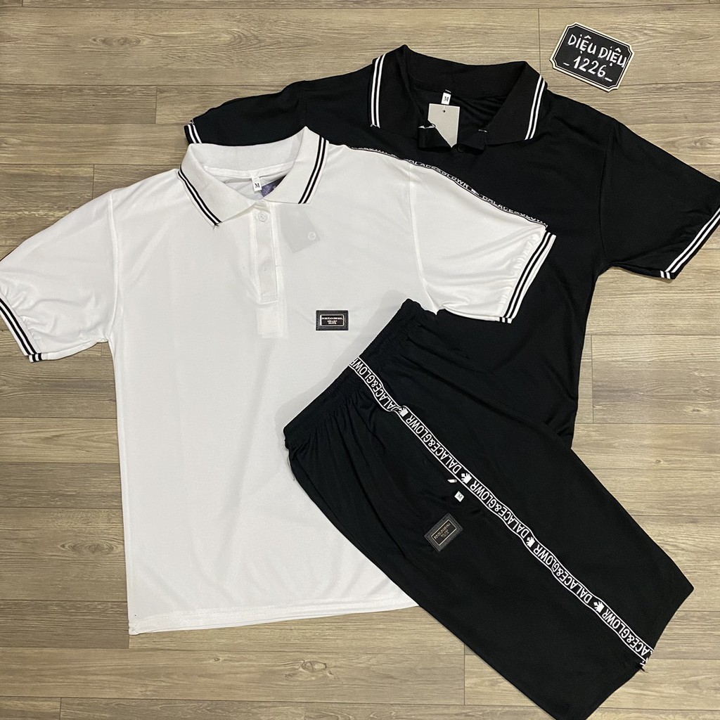 BỘ ĐỒ NAM BỘ HÈ NAM THỂ THAO CỔ BẺ VIỀN TRẮNG TAG SẮT kèm ảnh thật | BigBuy360 - bigbuy360.vn