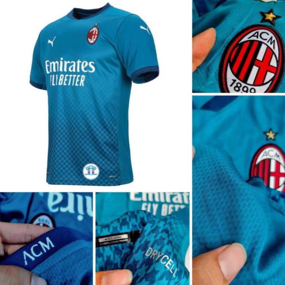 6/6 Áo Bóng Đá Ac Milan 3rd 2020 2021 Hàng Nhập Khẩu Cao Cấp xịn * ་