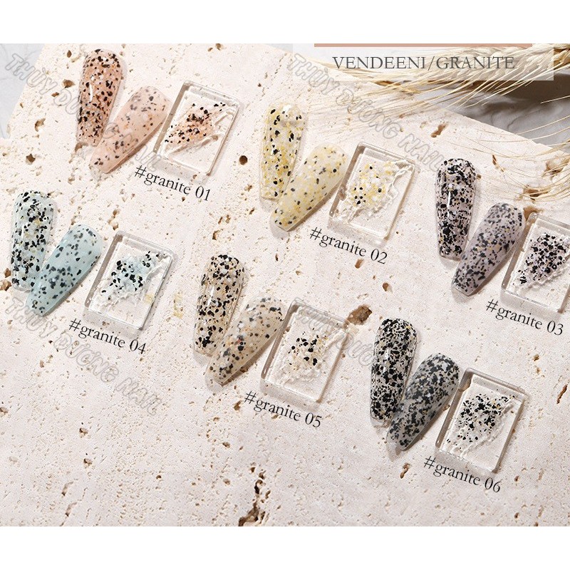 Gel đá Vendeeni trang trí móng loại tốt, siêu đặc 10g