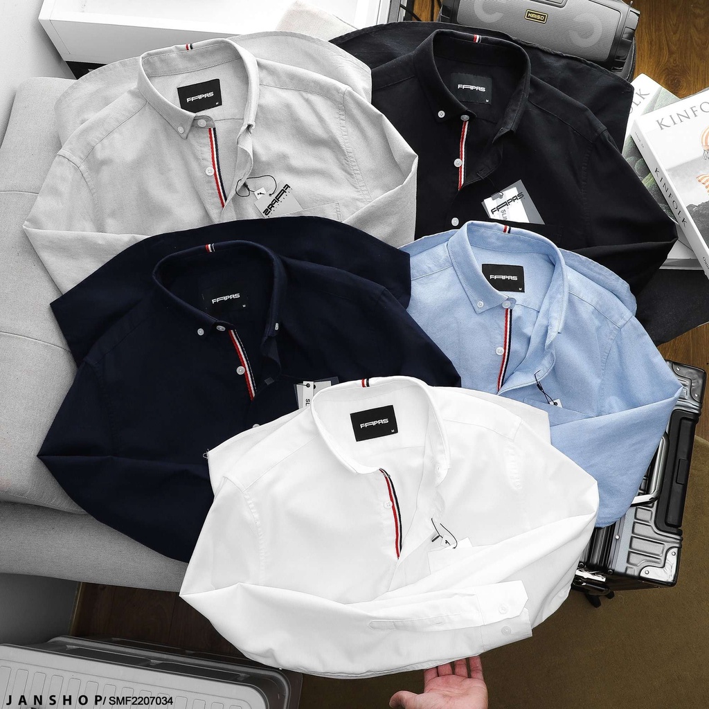 Sơmi Dáng Cơ Bản Với Chất Liệu Cotton Oxford Thoáng Mát, Một Vài Điểm Nhấn Nhỏ Ở Phần Cổ Và Nẹp Áo, Chỉn Chu Lịch Sự
