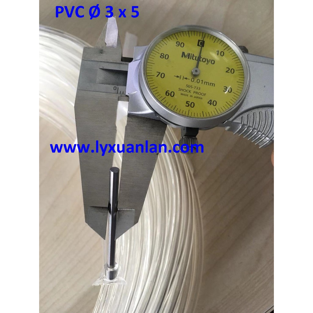 Ống nước nhựa deo PVC 3 x 5 dài 30met
