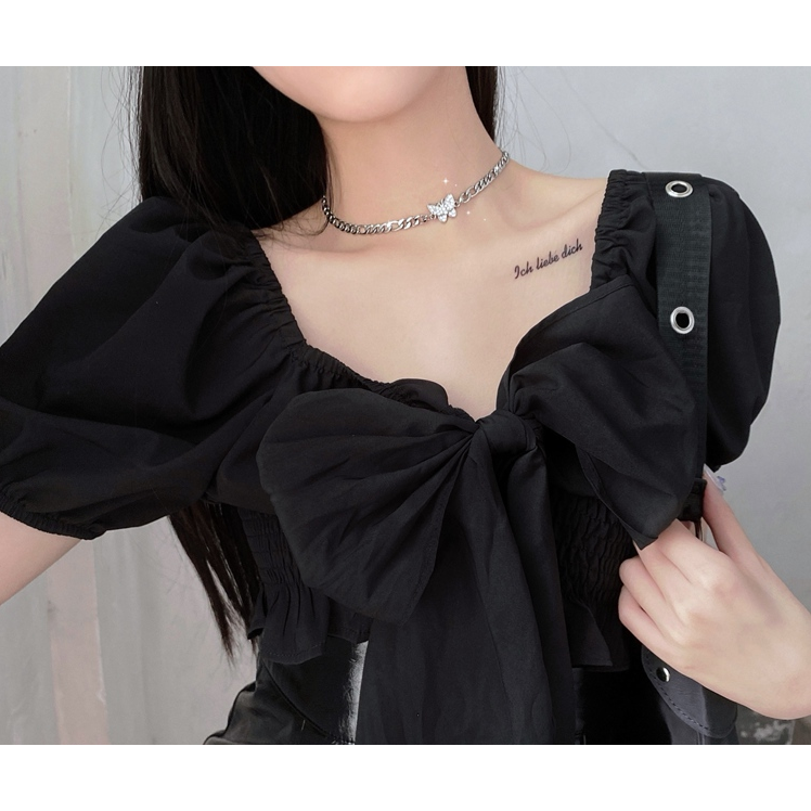 Vòng cổ choker họa tiết bươm bướm đính đá sang trọng 2020