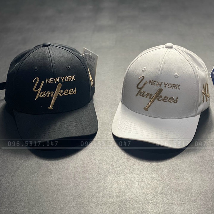 Mũ Nón Kết NY MLB Xịn, Logo Yankees Thêu Tinh Tế, Form Nón Đứng, Hàng Nhập Đầy Đủ Tem