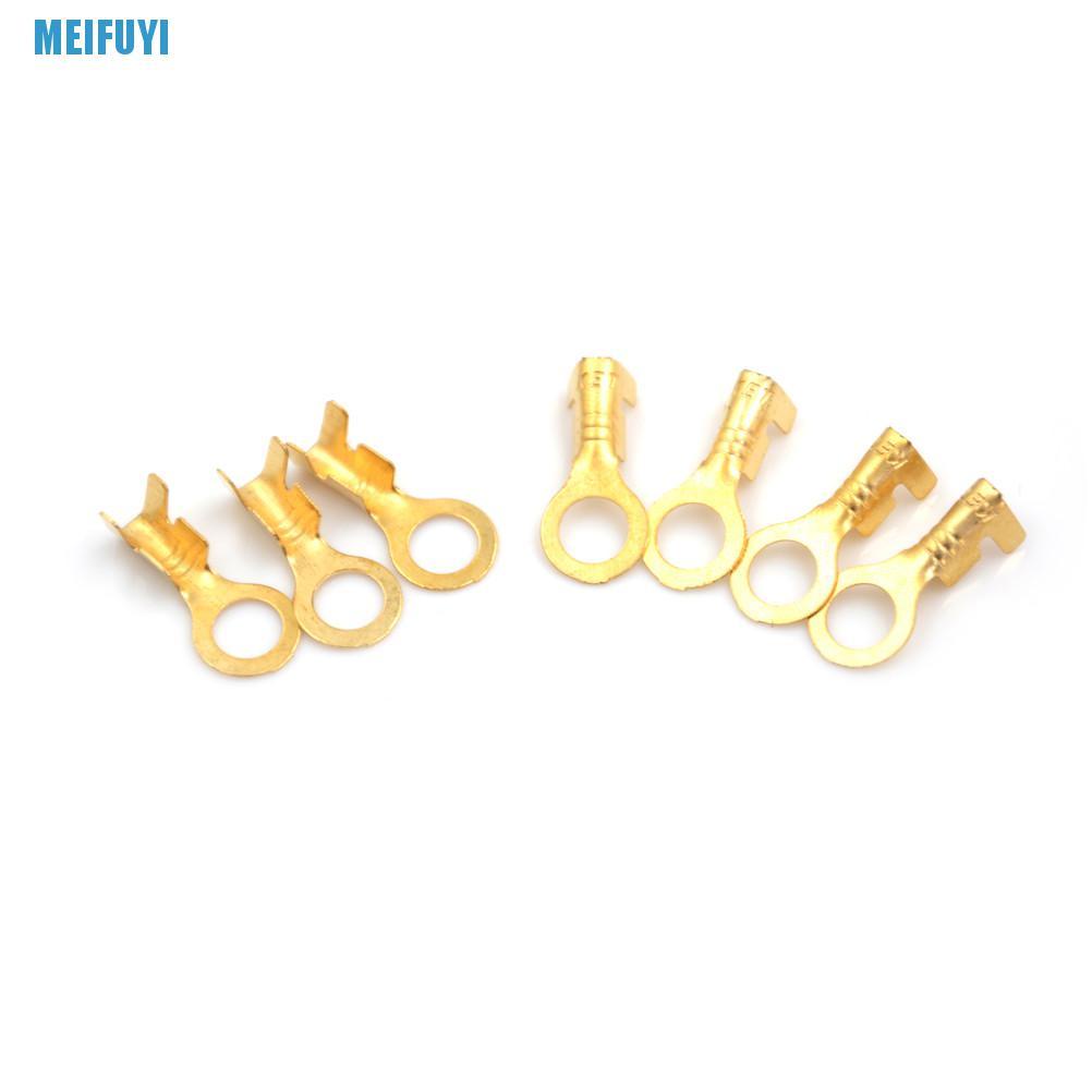 Set 100 đầu nối dây điện 5.2mm màu vàng đồng