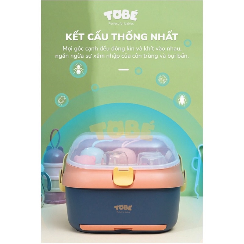 TOBÉ- ÚP BÌNH SỮA BINKY PLUS 2 MÀU MỚI NHẤT CÓ NẮP ĐẬY