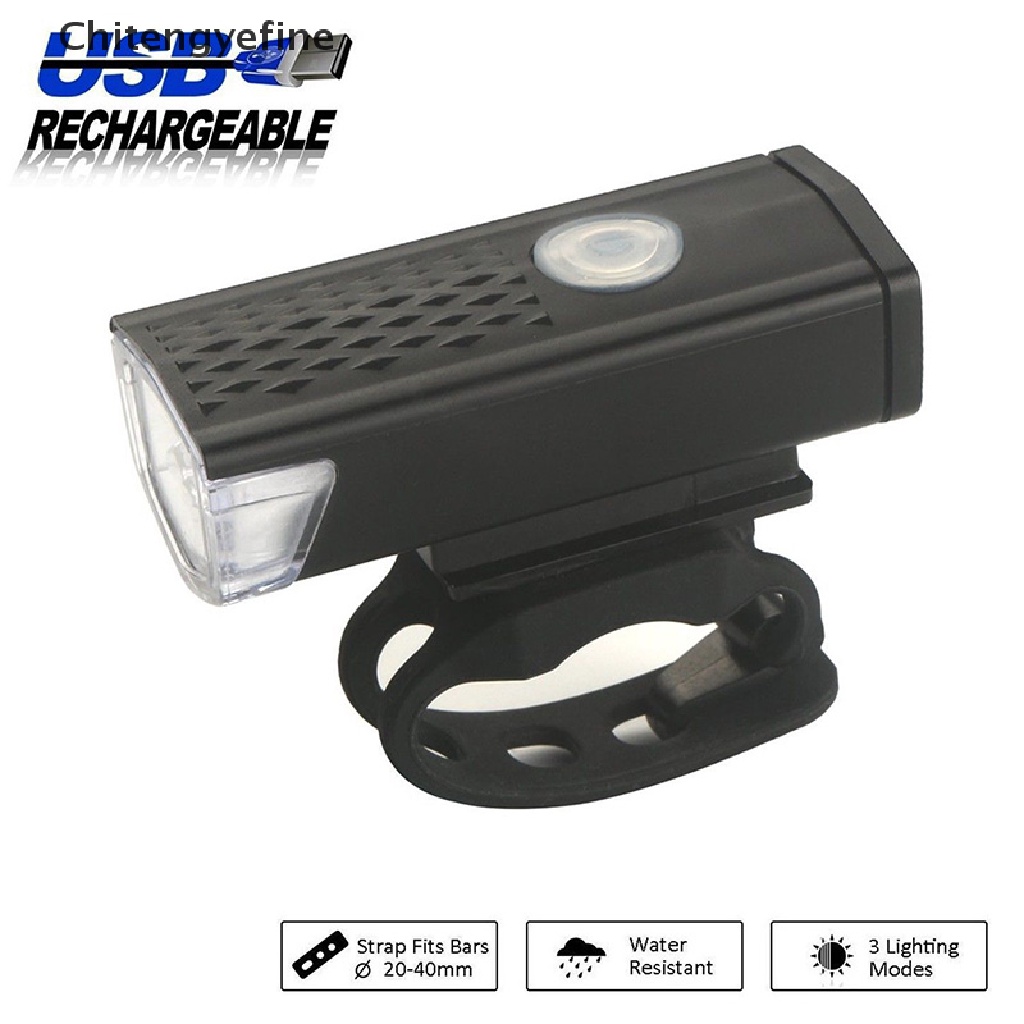 Set đèn pha LED xe đạp sạc USB + đèn hậu phía sau có lẻ đèn pha