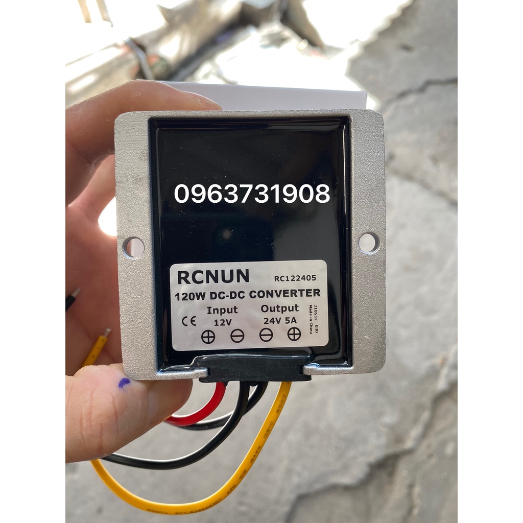 Mạch tăng áp nguồn điện acquy 12V lên điện 24V 5A chống nước