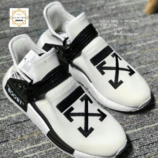 GIẦY đẹp (ẢNH CHI TIẾT) giày thể thao NMD HUMAN RACE OFF WHITE trắng giá tốt new hot