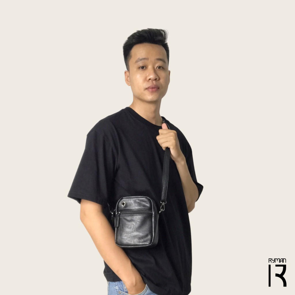 Túi mini nhỏ Unisex nam nữ đeo chéo để vừa điện thoại, ví/bóp, phụ kiện, dây đeo da PU, khóa kéo bền đẹp và thanh lịch | BigBuy360 - bigbuy360.vn