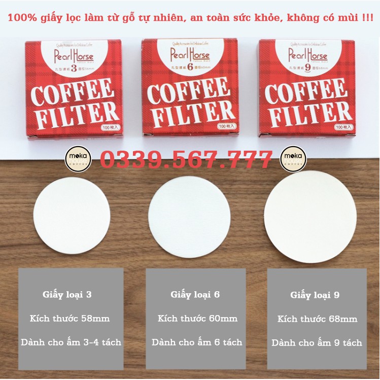 Màng giấy lọc cà phê coffee filter cho ấm Moka pot !!!