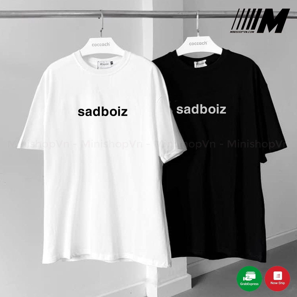 Áo thun nam nữ Sadboiz tay lỡ form rộng chất thun cotton mềm mát