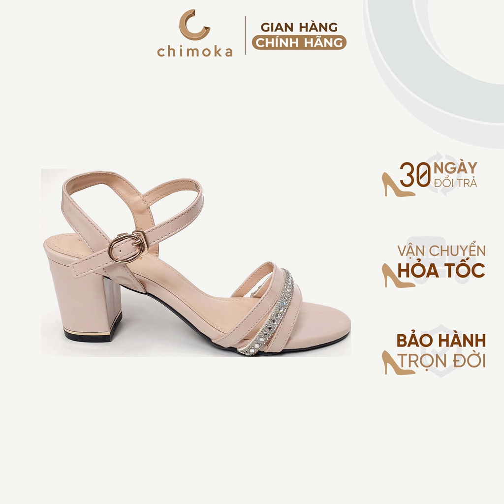 Dép Sandal CHIMOKA Cho Nữ 6cm Đính Hạt 4803