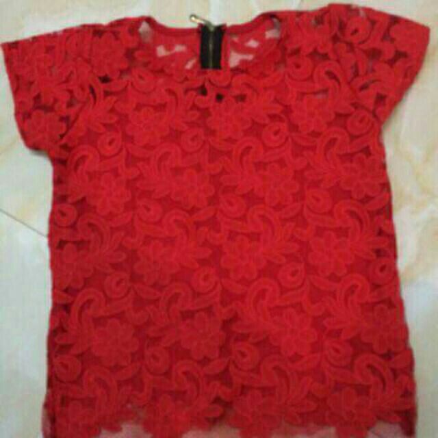 Áo ren trắng , đỏ