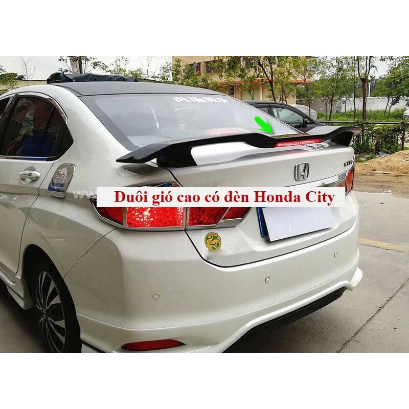 Đuôi gió cao có đèn Honda City 2016-2020 mộc chưa sơn