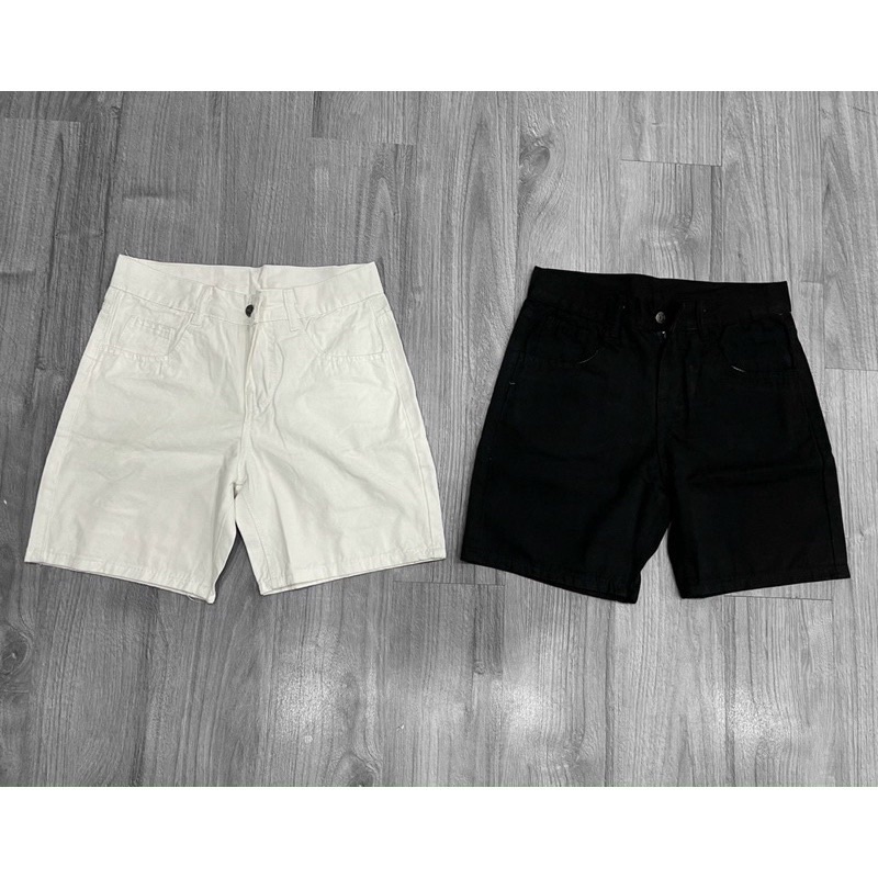 Quần short kaki có 5 màu đen/trắng/nâu/xanh/nâu vàng
