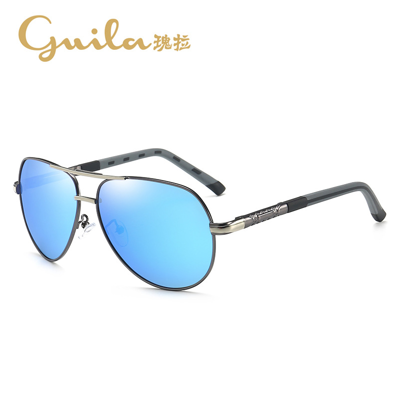 New Fashion Driving Mirror Color Changing Polarized Sunglasses Anti-ultraviolet Sunglasses Men's Toad Glasses 8725