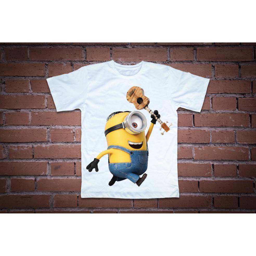 Áo thun in hình minion cầm đàn