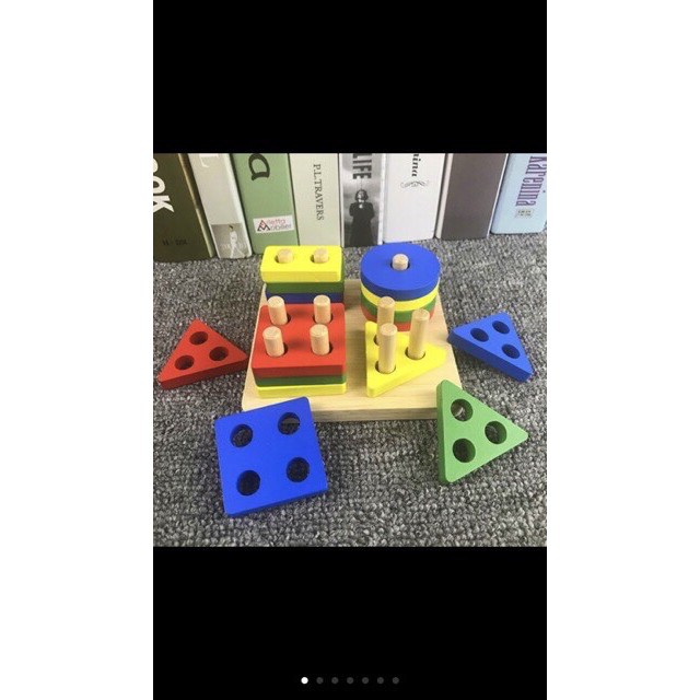 Đồ chơi gỗ Học hình khối màu sắc cho bé