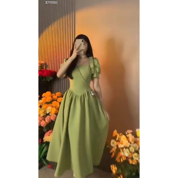 ĐẦm xanh cốm dài