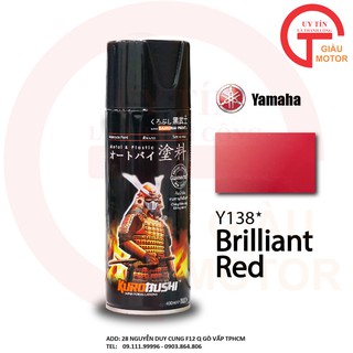 SƠN XỊT SAMURAI MÀU ĐỎ CANDY Y138*