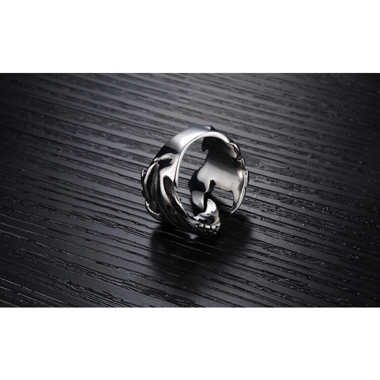 Creative Personalized Magic Claw Opening Adjustable Ring Vintage Silver Metal Ring Men Women Fashion Party Jewellery Gift