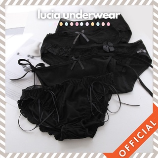 Hộp combo 5 quần lót cotton ren tone màu đen dễ thương xuyên thấu buộc dây sườn gợi cảm MINA LUCIA SISTER QL023