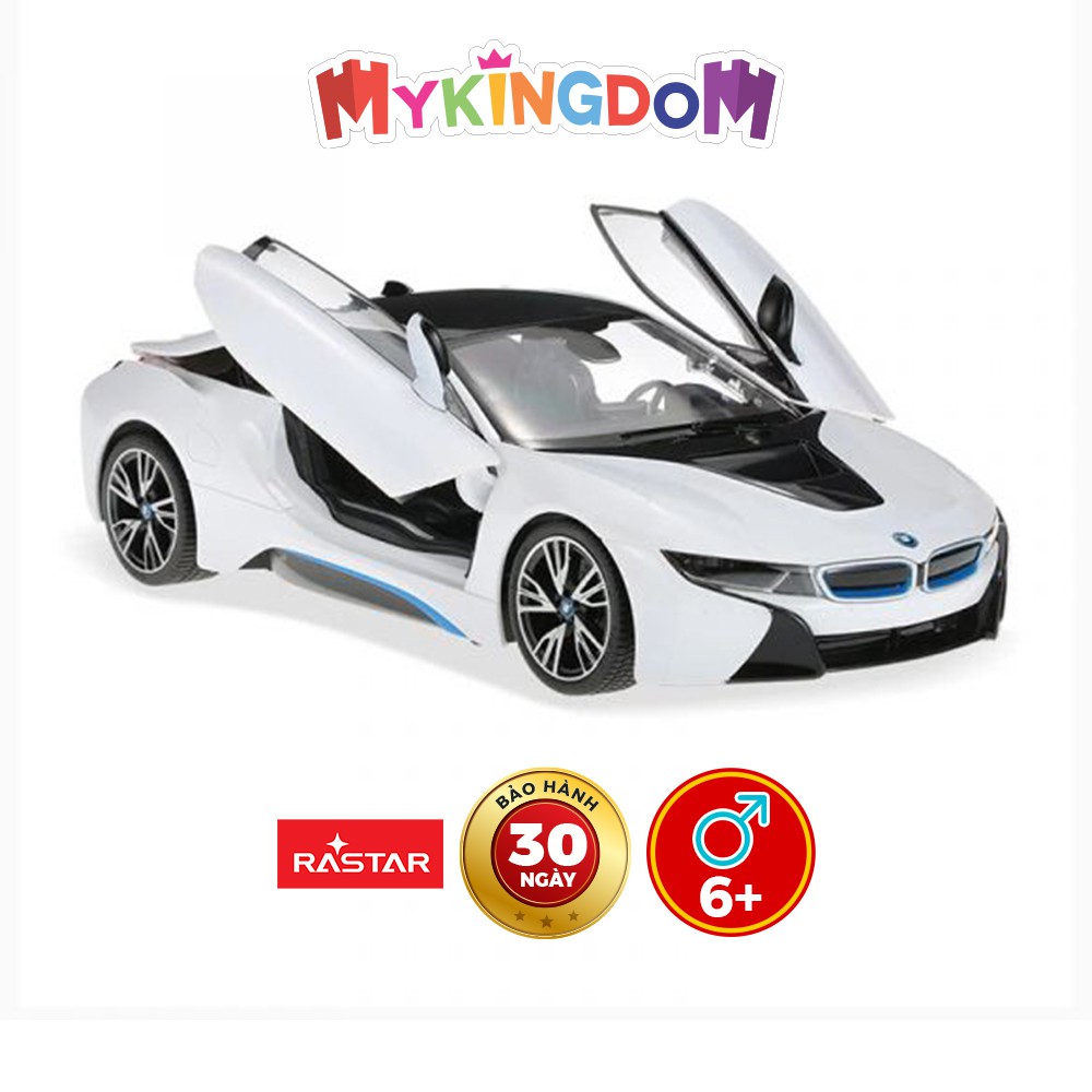 Xe điều khiển BMW i8 mở cửa bằng điều khiển trắng RASTAR R71000