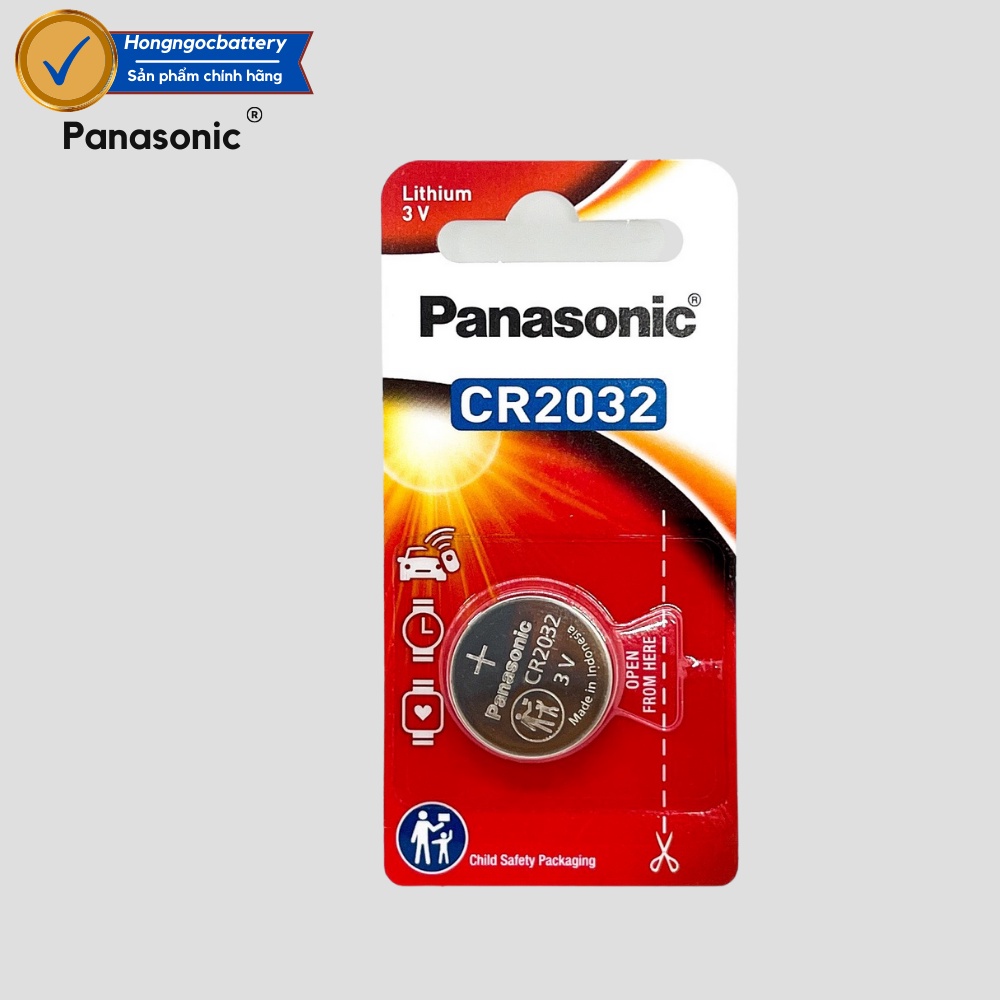 Vỉ 1 Viên Pin Panasonic CR2032 Lithium 3V cao cấp - Hàng chính hãng