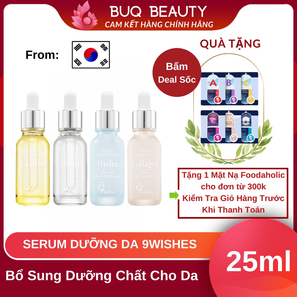 Serum 9Wishes Đủ Các Dòng Tinh Chất Dưỡng Hydra - White - Calm - Collagen - Vitamin ( 9 wishes )