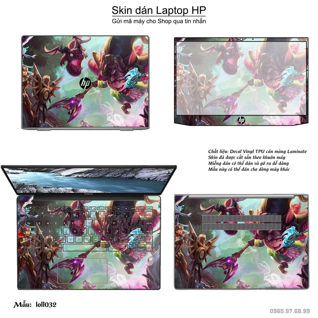 Skin dán Laptop HP in hình Liên Minh Huyền Thoại _nhiều mẫu 4 (inbox mã máy cho Shop)