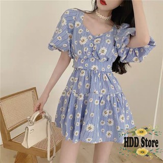 Set áo và chân váy hoa cúc siêu đẹp