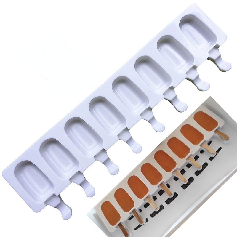 Khuôn Silicone Làm Kem Mini 8 Ngăn Tiện Lợi