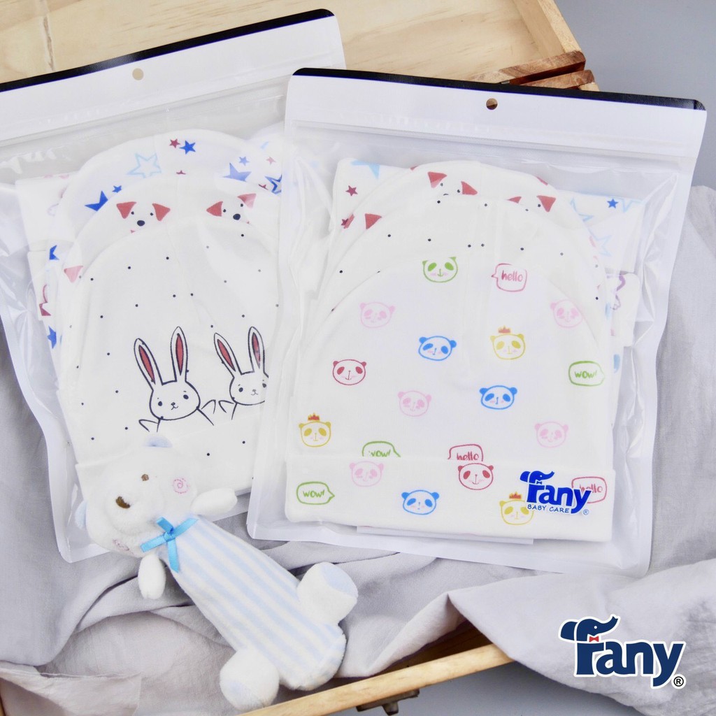 Set 5 Nón Sơ Sinh Cotton Cao Cấp FANY