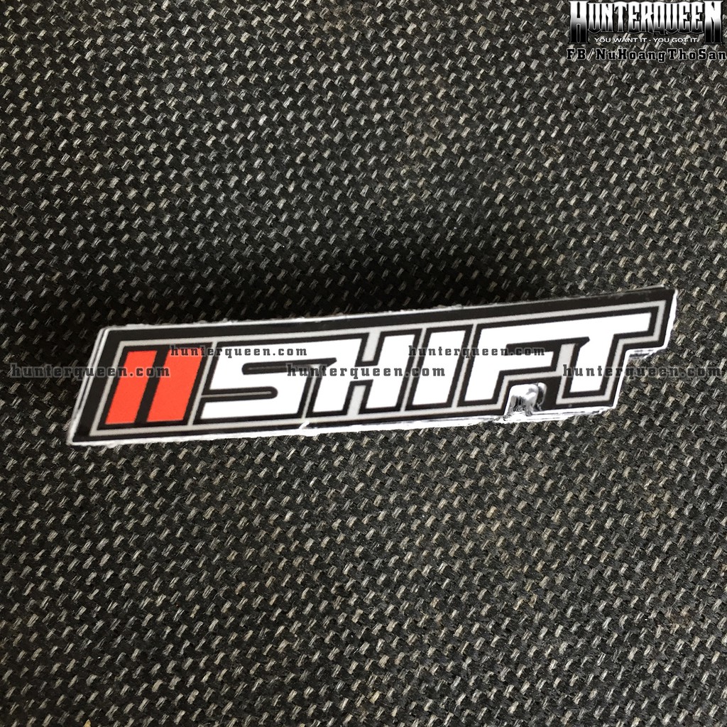 SHIFT [8X1.5cm] decal cao cấp chống nước, sắc nét, bền màu, dính chặt. Hình dán logo trang trí mọi nơi, in theo yêu cầu