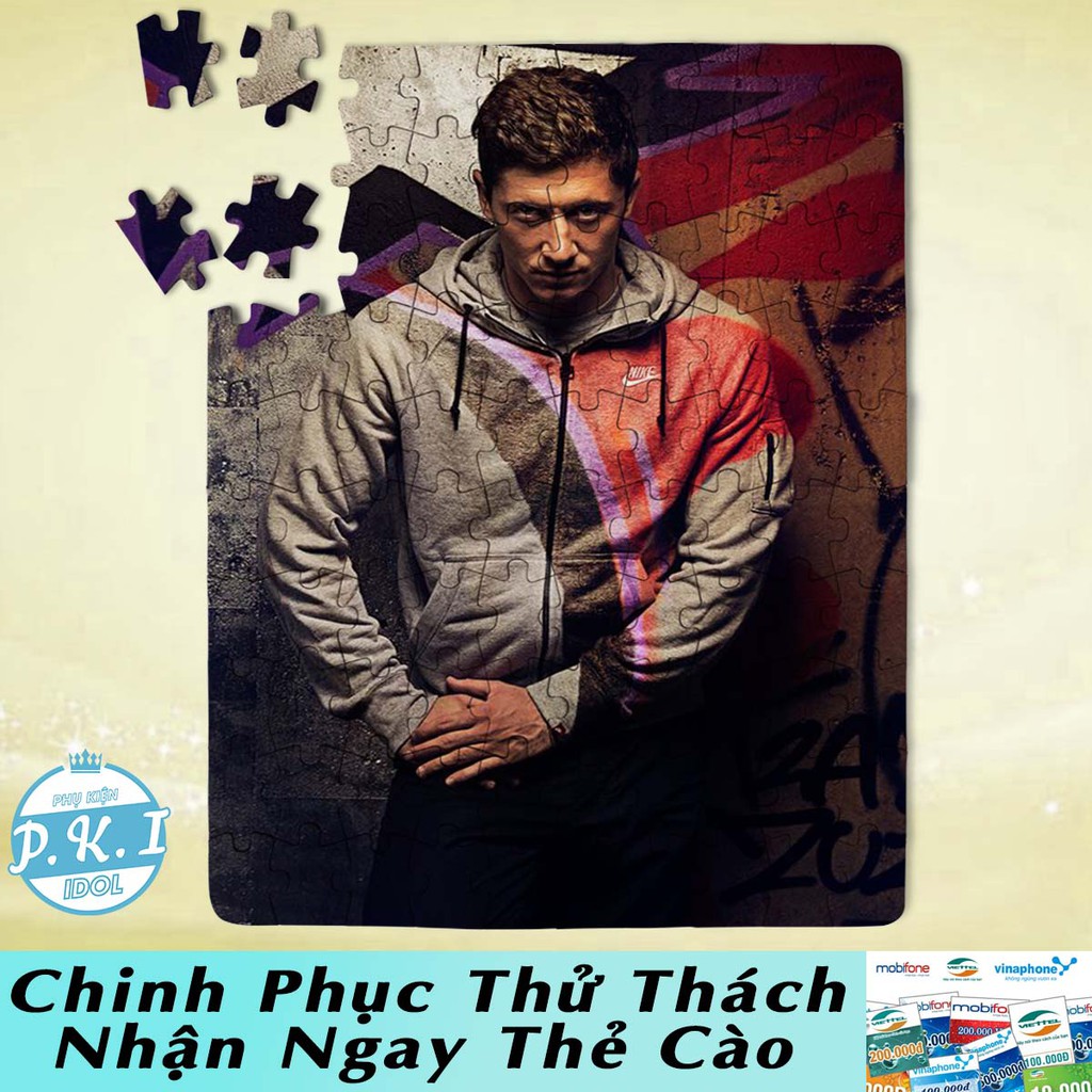HÀNG XUẤT KHẨU - Jigsaw Puzzle Robert Lewandowski - Tặng Thẻ Cào Cho Ai Xếp Được