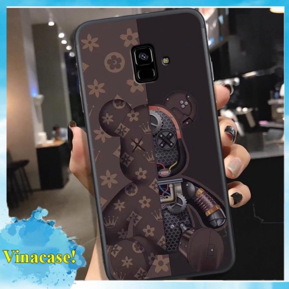 Ốp Lưng Samsung A5 2018 - A6 2018 - A8 2016 - J6 2016 - A8 Plus , In Hình Gấu Bear Brick siêu ngầu.