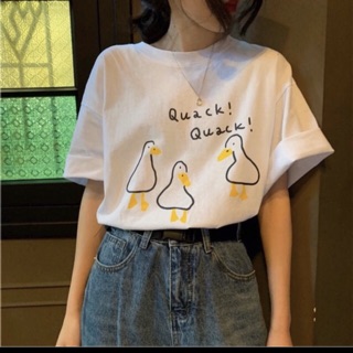 Áo tee vịt quack quack đen - trắng