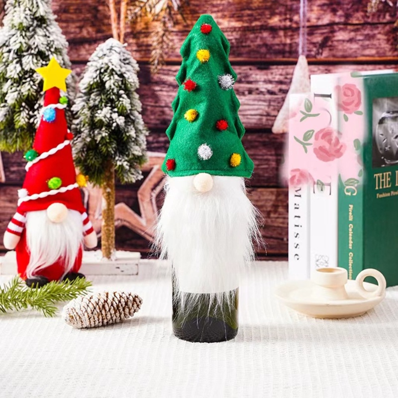 Set 6 Vỏ Bọc Chai Rượu Hoạ Tiết Giáng Sinh Dễ Thương